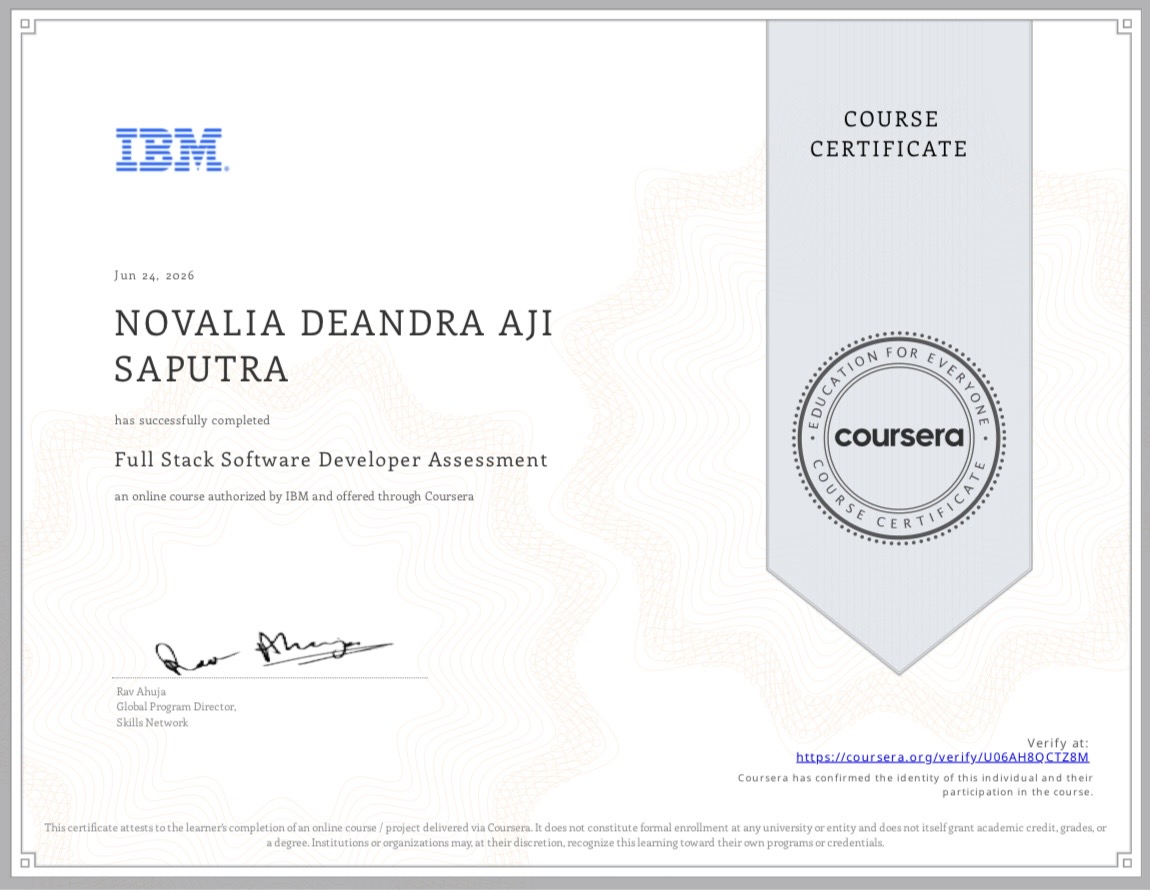 IBM Full Stack Software Developer Assessment
